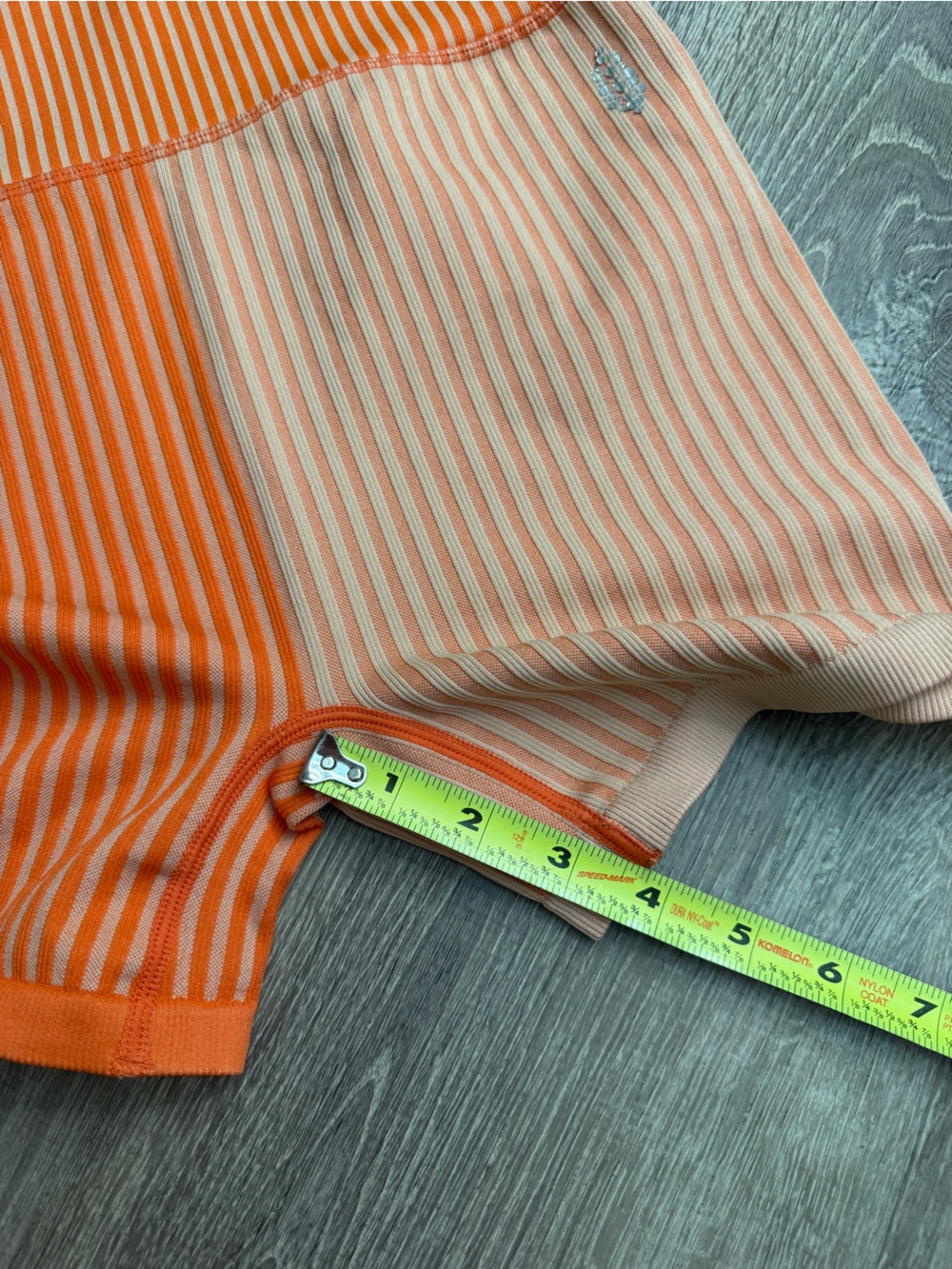 FP Movement by Free People Orange Colorblock “Striped Mixing Shorts” in Papaya - Picture 7 of 8